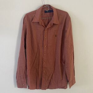 Ralph Lauren polo button down shirt olive green shirt